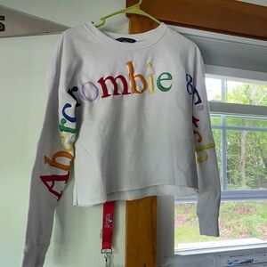 Rainbow cropped crew neck